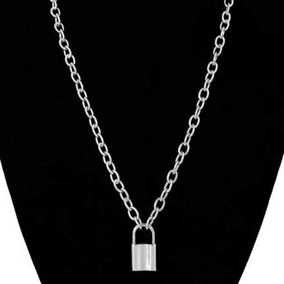 ❤️Fashion Rock Punk Cross Lock Necklace, N90201P138 - Picture 6 of 9